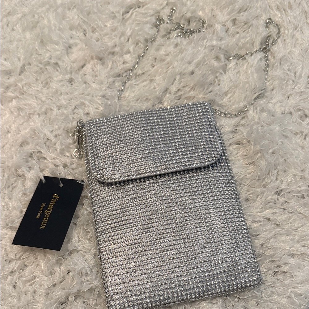 D’margeaux Silver bling Crossbody Bag NWT